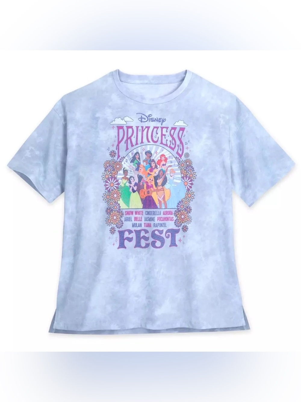 Disney Princess Fest Tee Tie Dye Women’s Size M